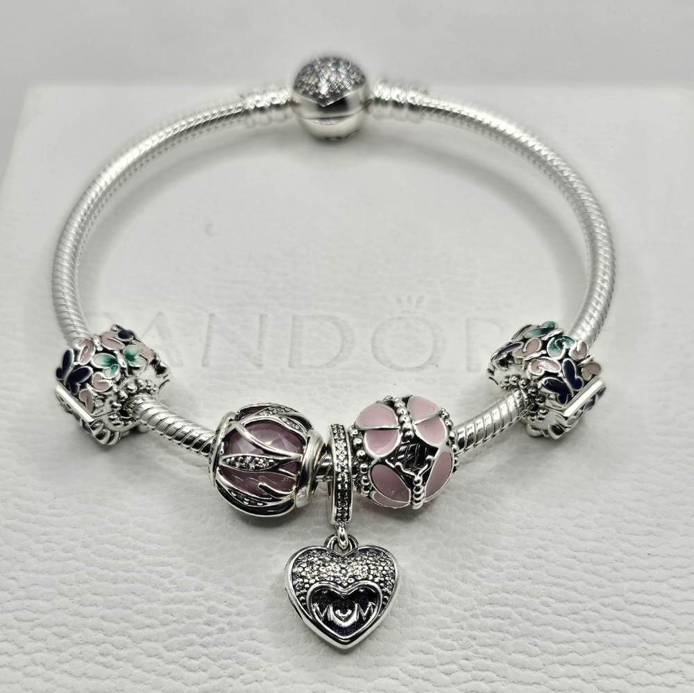 ♥️ 6pc Authentic Pandora MOTHER'S BRACELET GIFT 🎁 SET